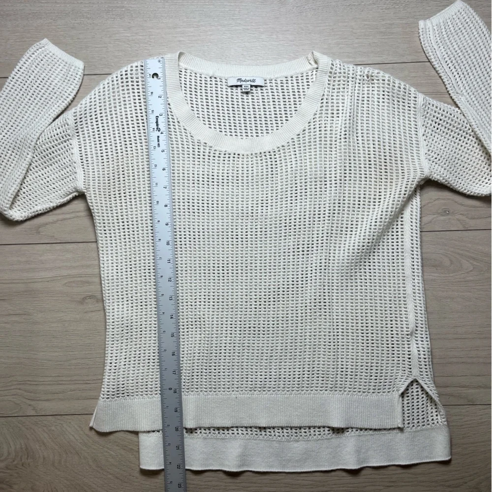 Madewell Cream Open-Knit Long Sleeve Sweater Size XXS Women’s